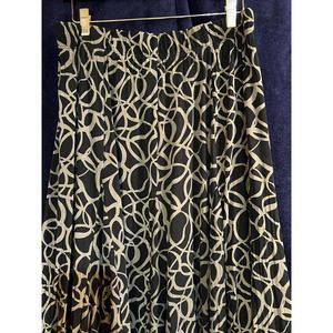 Chico’s skirt, black & olive green, Sz 2